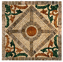 Stone Collection Stone Collection Mexican Travertine Medallions Vincente Tile  &  Stone