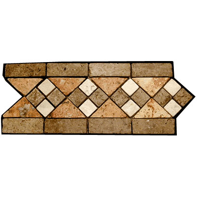 Stone Collection Stone Collection Mexican Travertine Decorative Borders Heather Tile  &  Stone