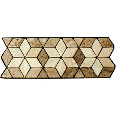 Stone Collection Stone Collection Mexican Travertine Decorative Borders Star Noce Tile  &  Stone