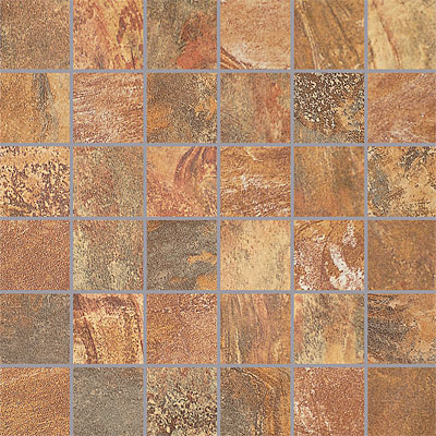 Porcellana di Rocca Porcellana Di Rocca Opus Slate Mosaic 2 X 2 Gold Tile  &  Stone