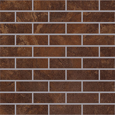 Porcellana di Rocca Porcellana Di Rocca Opus Slate Mosaic 1 X 3 Brown Tile  &  Stone