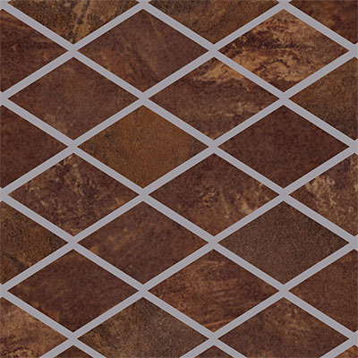 Porcellana di Rocca Porcellana Di Rocca Opus Slate Large Rhomboid Mosaic Brown Tile  &  Stone