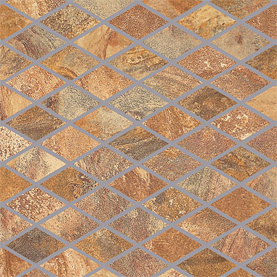 Porcellana di Rocca Porcellana Di Rocca Opus Slate Small Rhomboid Mosaic Gold Tile  &  Stone