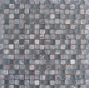 Dune Dune Emphasis Materia Mosaico Grey Glass Tile  &  Stone