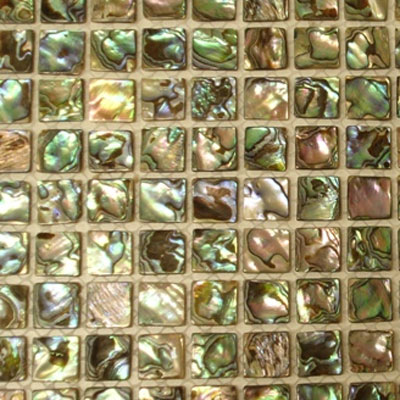 SeaTile Seatile Seatile Mosaics 5 / 8 X 5 / 8 Abalone Paua Mosaic Tile  &  Stone