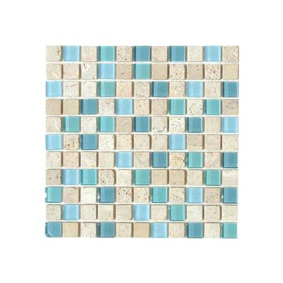 Diamond Tech Glass Diamond Tech Glass Travertine  &  Glass Mixes Cool Blues Tile  &  Stone