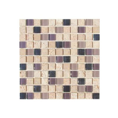 Diamond Tech Glass Diamond Tech Glass Travertine  &  Glass Mixes Exotic Plum Tile  &  Stone