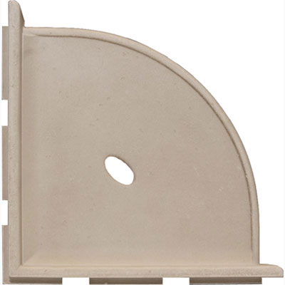 Questech Questech Portico Bath Accessories Travertine Corner Shelf 10 Inch Tile  &  Stone