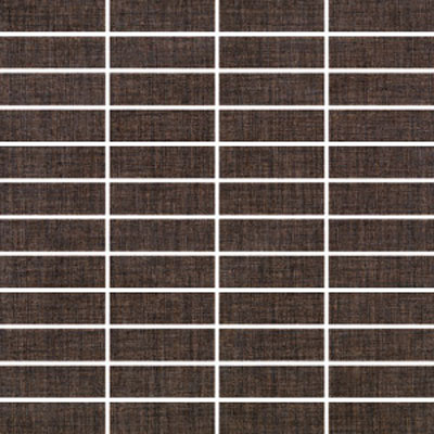 Ragno Ragno Textile 12 X 12 Mosaic (1 X 3) Brown Tile  &  Stone