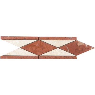 Tesoro Tesoro Murano Listello Rosso Polished Tile  &  Stone