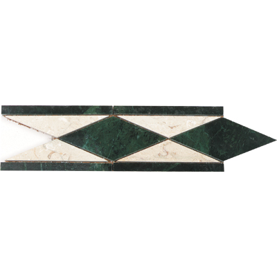 Tesoro Tesoro Murano Listello Verde Polished Tile  &  Stone
