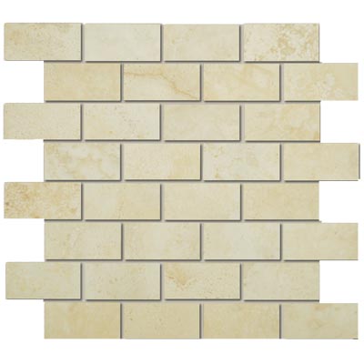 Tesoro Tesoro Pietra Latina Brick Mosaic Navona Dorato Tile  &  Stone