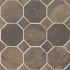 Daltile Aspen Lodge Octagon/dot Mosaic 12 X 12 Midnight Blaze Tile & Stone