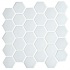 Adex Usa Coordinating Floor - Porcelain Hezagon Mosaic White Tile & Stone