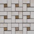 Vallelunga Villa Adriana Spiral Mosaic W/marble Insert Calacatta Mosaic Tile & Stone